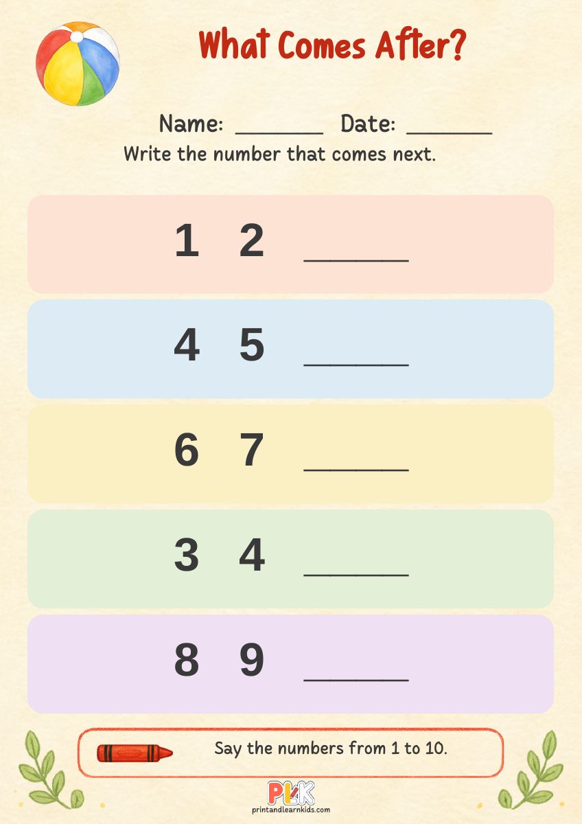 What Comes After? worksheet preview